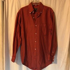 Bobby Jones Red Casual Button-Down 100% cotton Shirt